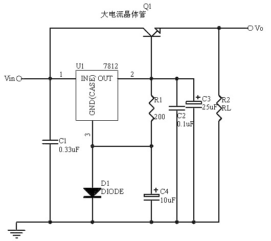 7812稳压电源电路图