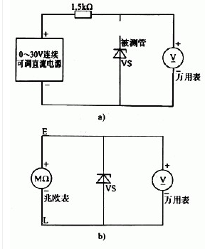 稳压二极管的检查方法图