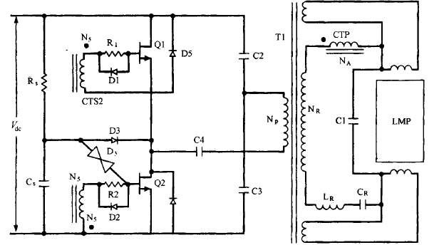 电压馈电串联谐振半桥拓扑