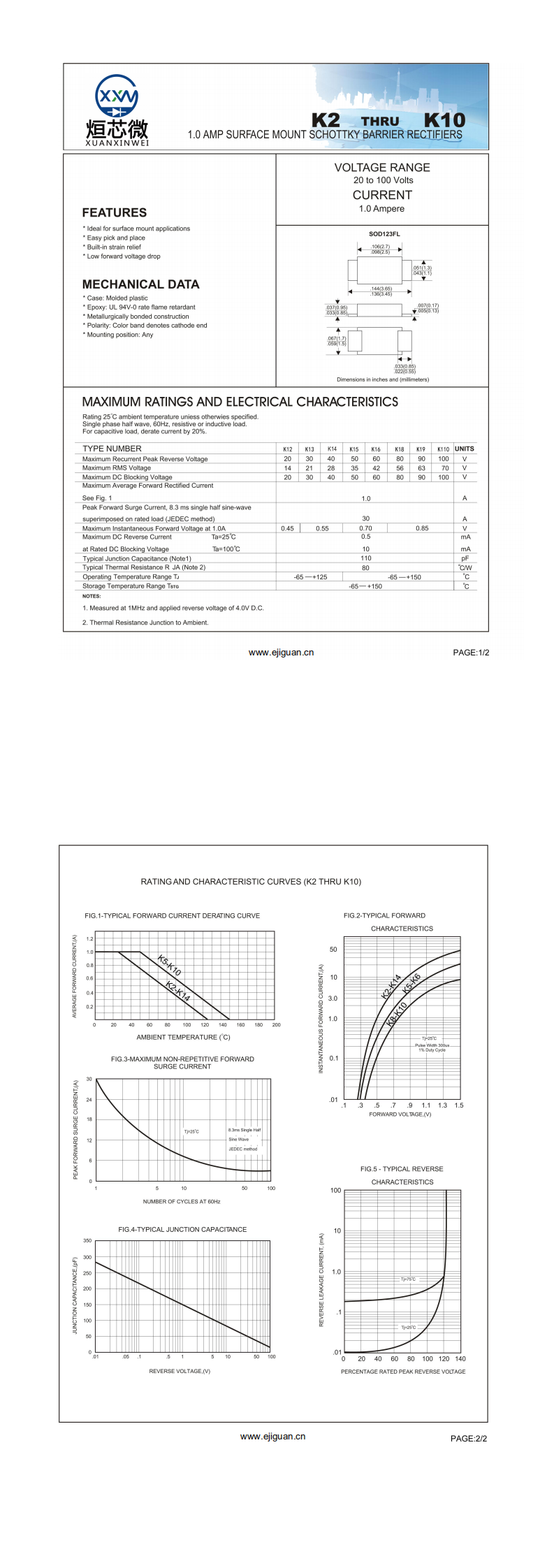 K120肖特基二极管