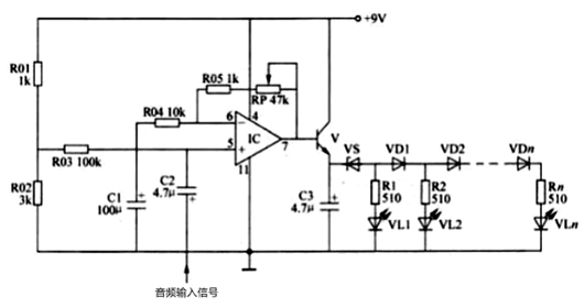 led电平指示电路