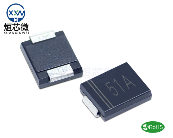 1.5SMC51A参数,TVS二极管1.5SMC51A瞬态抑制二极管