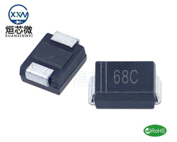 P6SMB68CA参数,TVS二极管P6SMB68CA瞬态(变)抑制二极管