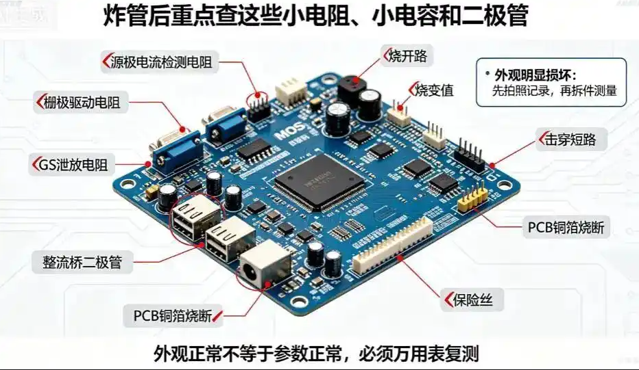 开关电源,MOS管炸